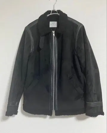 coen 소가죽 사용 블랙 스웨이드 느낌 보아 안감 자켓