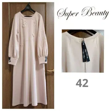 새상품 Super Beauty 본딩 비쥬 원피스