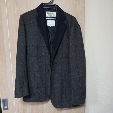 선착순 Harris Tweed 체크 무늬 테일러드 자켓