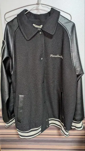 [ 빅 사이즈 ] CHIC STYLE 바시티 자켓 블랙