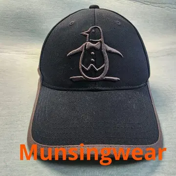 [새상품급] Munsingwear 펭귄 자수 블랙/브라운 캡
