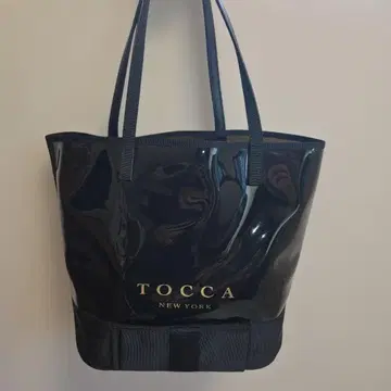 [ TOCCA ] 시어 리본 PVC 토트백 복조리 클리어백 로고