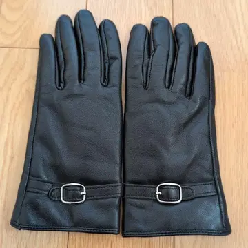 블랙 가죽 장갑 버클 포함 보아 안감
