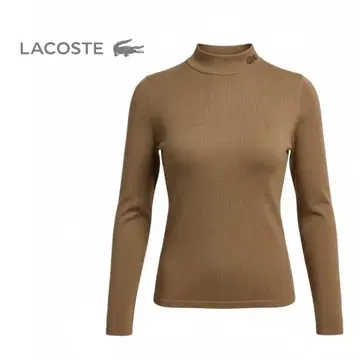 LACOSTE 여성용 브라운 터틀넥 스웨터 36