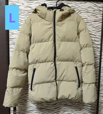 GU 후드 부착 다운 자켓 남성용 L 방한 지유