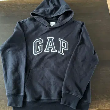 GAP 블랙 후드 부착 후드티 S