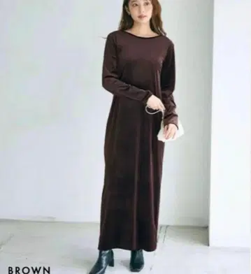 베이스먼트 온라인 HARUKADESIGN 백산 벨로아 맥시 원피스