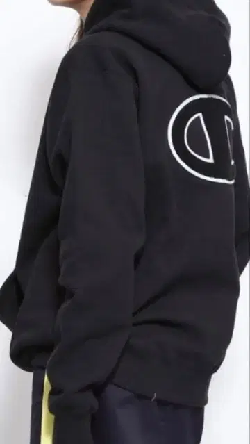 X-girl x champion 콜라보 후드티 Black