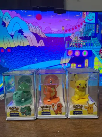 포켓몬 피규어 3체 세트 이상해씨 리자몽 피카츄