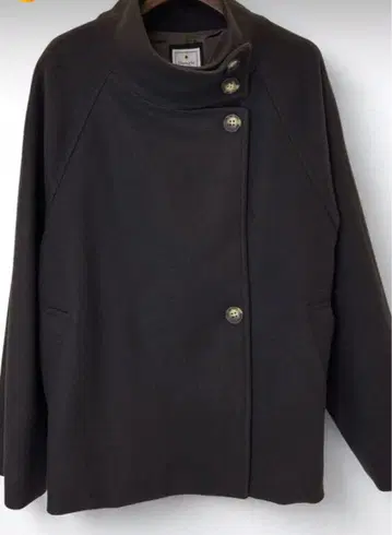 다크 브라운 버튼 코트