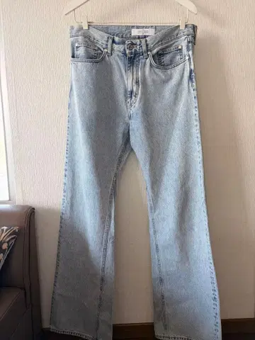 H&M x rokh 라이트 블루 스트레이트 데님 남성용 48 사이즈