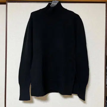 엔폴드 하이넥 니트 블랙 프리 사이즈