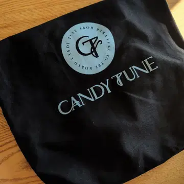 CANDY TUNE 로고 백 블랙 토트백