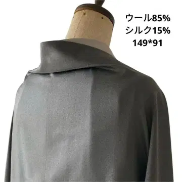 492 그레이 울 실크 모몽가 코트 긴 겉옷