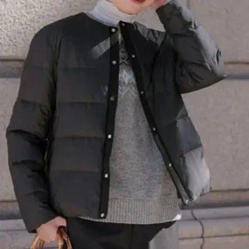 [ 미사용 ] 라이트 다운 노카라 자켓 빅 사이즈