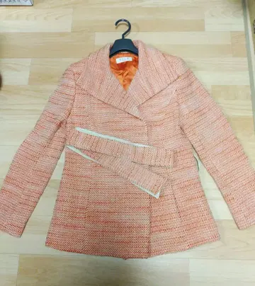 ELLE 더블 브레스트 자켓 오렌지 38