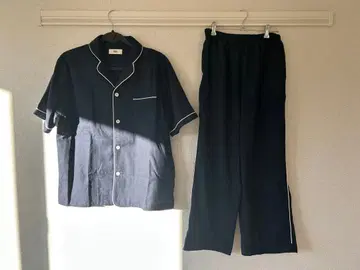 네이비 파자마 세트 반팔