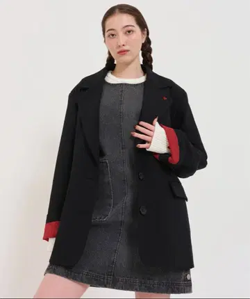 TINA:JOJUN 하트 자수 테일러드 자켓