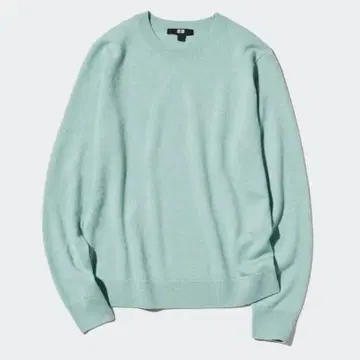 유니클로 캐시미어 크루넥 스웨터 L 사이즈 그린 새상품 택 포함