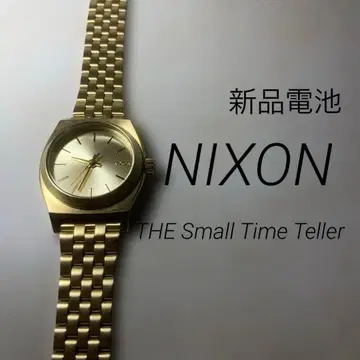 Nixon 손목시계 스몰 타임 테러 여성용 새상품 배터리 골드