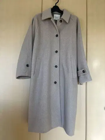 FREAK'S STORE 그레이 래글런 롱 코트