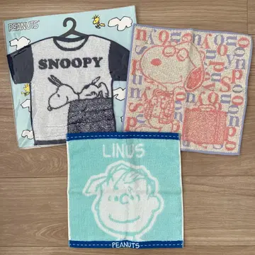 [ 미사용 ] 스누피 미니 타월 3종 세트