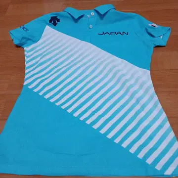 여성용 골프 셔츠 스카이블루 스트라이프