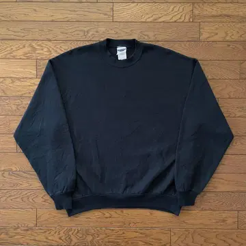 90s 00s JERZEES 맨투맨 블랙 무지 L