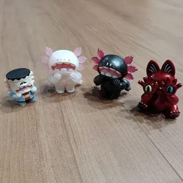 GRAPE BRAIN 지옥고양이 오니기리 외 가챠 캡슐 토이 4체 세트