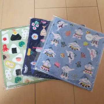 페이 타월 손수건 3개 세트 핫케요이 오스시 오무스비코로리