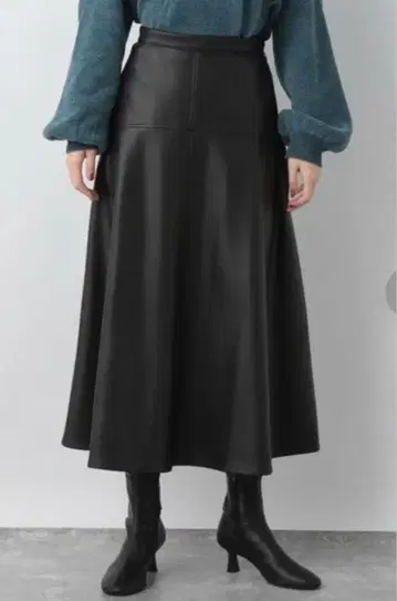 apart by lowrys 인조 가죽 플레어 스커트