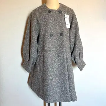 JAYRO 그레이 더블 버튼 롱 코트 M