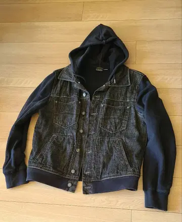 A|X 후드 부착 데님 자켓 M 사이즈