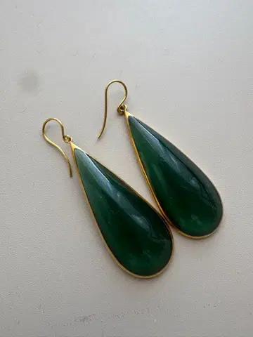 LUCAS JACK 그린 드롭형 귀걸이