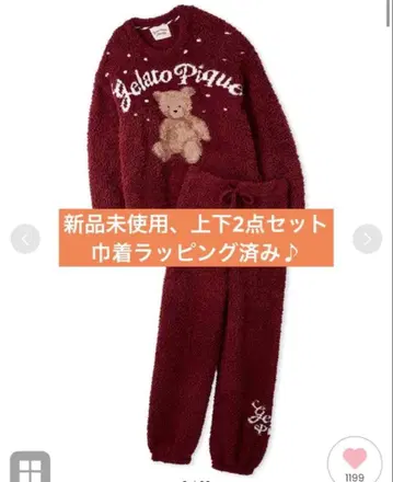 젤라또피케 젤라또 스노우 베어 자카드 풀오버 & 롱 팬츠