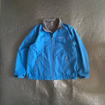 US 구제 의류 Eddie Bauer 나일론 자켓 블루 계열 안쪽 플리스