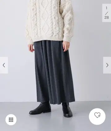 *카구레 울 컷 와이드 큐롯*