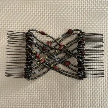 컴플렉스 비즈 헤어 액세서리 더블 빗 스와로브스키 크리스탈