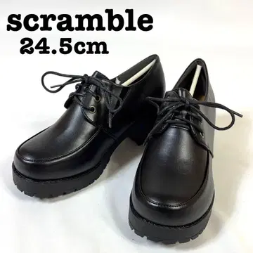 [ 재고 처분품 ] scramble 통굽 레이스업 로퍼 펌프스