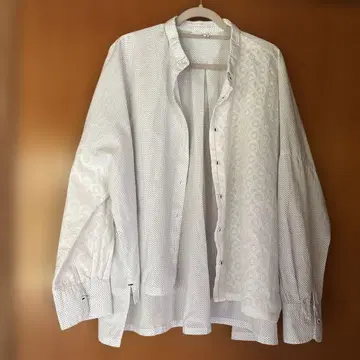 nop de nod 도트 자수 레이스 긴팔 셔츠