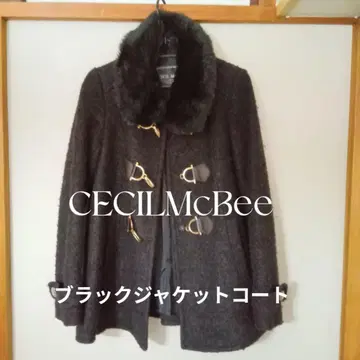CECIL McBEE 블랙 자켓 코트