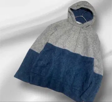 빅 사이즈! DAMA collection / 울 / 헤어리 후데트 니트