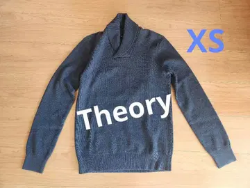 [ 새상품급 ] Theory 숄카라 니트 울 100% 네이비 XS