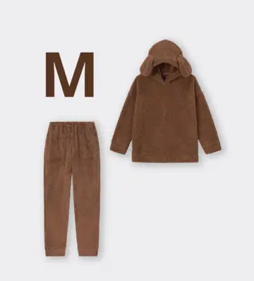 GU 마쉬멜로우 느낌 후디 세트 토이 푸들 브라운