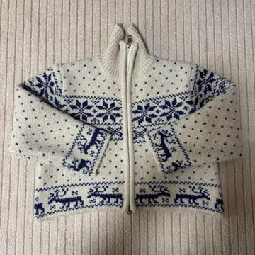 nugu 노르딕 무늬 집업 니트 자켓 한국 프리 사이즈