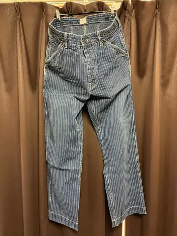 스트라이프 디자인 데님 워크 팬츠