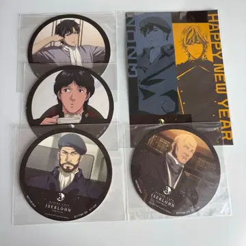 은하영웅전설 은영전 노이에 이시구로 이젤론 코스터 연하장 얀