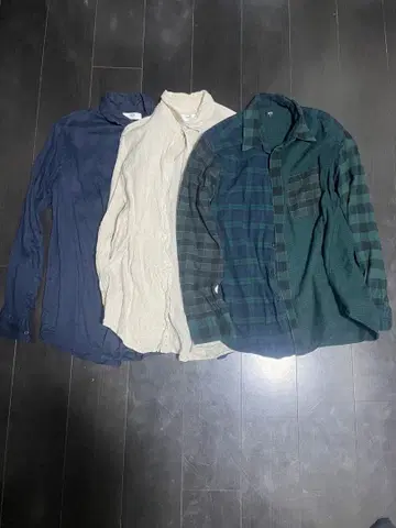 유니클로 긴팔 셔츠 총 3장