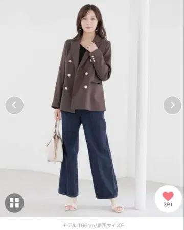 2025 신색 브라운 더블 브레스트 자켓