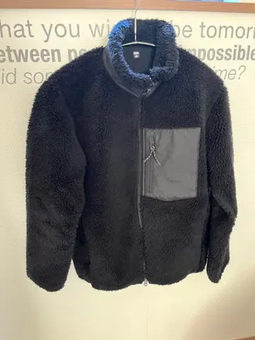 블랙 플리스 자켓 S 사이즈